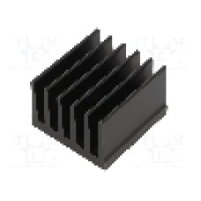 Radiator extrudat, aluminiu, 37.5mm x 36.8mm, neagra, FISCHER ELEKTRONIK - SK  657  37,5  SA