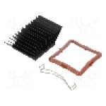 Radiator extrudat, aluminiu, 37.5mm x 37.5mm, neagra, Advanced Thermal Solutions - ATS-51375R-C1-R0