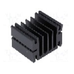 Radiator extrudat, aluminiu, 37.5mm x 46mm, neagra, FISCHER ELEKTRONIK - SK68-37SA