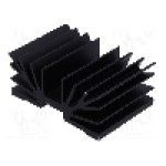 Radiator extrudat, aluminiu, 37.5mm x 54mm, neagra, FISCHER ELEKTRONIK - SK65/37,5/SA1XM3