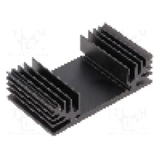 Radiator extrudat, aluminiu, 37.5mm x 65mm, neagra, FISCHER ELEKTRONIK - SK 185 37,5 SA