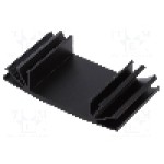 Radiator extrudat, aluminiu, 37.5mm x 70mm, neagra, FISCHER ELEKTRONIK - SK 07 37,5 SA