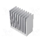 Radiator extrudat, aluminiu, 37.5mm x 80mm, naturala, FISCHER ELEKTRONIK - SK  655  37,5  AL