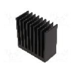 Radiator extrudat, aluminiu, 37.5mm x 80mm, neagra, FISCHER ELEKTRONIK - SK  655  37,5  SA