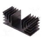 Radiator extrudat, aluminiu, 37.5mm x 88mm, neagra, FISCHER ELEKTRONIK - SK 08 37,5 SA