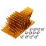 Radiator extrudat, aluminiu, 37mm x 58mm, auriu, Advanced Thermal Solutions - ATS-1141-C1-R0