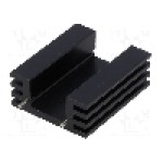 Radiator extrudat, aluminiu, 38.1mm x 32mm, neagra, STONECOLD - HS-132-38