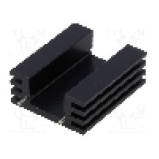 Radiator extrudat, aluminiu, 38.1mm x 32mm, neagra, STONECOLD - HS-132-38