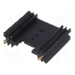 Radiator extrudat, aluminiu, 38.1mm x 45mm, neagra, FISCHER ELEKTRONIK - SK409/38,1/STS