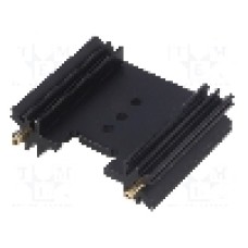 Radiator extrudat, aluminiu, 38.1mm x 45mm, neagra, FISCHER ELEKTRONIK - SK409/38,1/STS