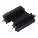 Radiator extrudat, aluminiu, 38.1mm x neagra, FISCHER ELEKTRONIK - SK104-38STC