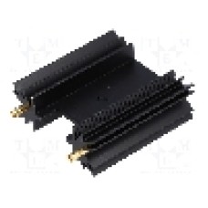 Radiator extrudat, aluminiu, 38.1mm x neagra, FISCHER ELEKTRONIK - SK104-38STC