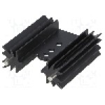 Radiator extrudat, aluminiu, 38.1mm x neagra, STONECOLD - HS-135-38