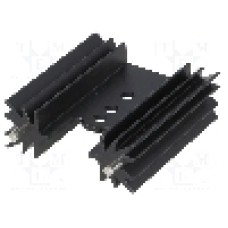 Radiator extrudat, aluminiu, 38.1mm x neagra, STONECOLD - HS-135-38