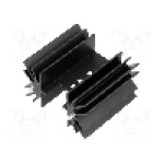 Radiator extrudat, aluminiu, 38.1mm x neagra, STONECOLD - HS-142-38