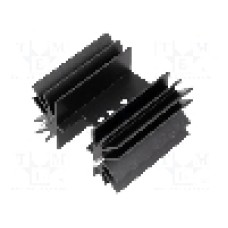 Radiator extrudat, aluminiu, 38.1mm x neagra, STONECOLD - HS-142-38