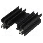 Radiator extrudat, aluminiu, 38mm x 34.5mm, neagra, STONECOLD - HS-135A-38