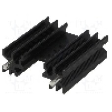 Radiator extrudat, aluminiu, 38mm x 34.5mm, neagra, STONECOLD - HS-135A-38