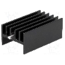 Radiator extrudat, aluminiu, 40mm x 23.3mm, neagra, STONECOLD - HS-123-40