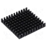 Radiator extrudat, aluminiu, 40mm x 40mm, neagra, FISCHER ELEKTRONIK - ICKBGA40X40