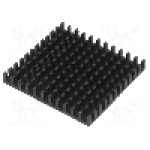Radiator extrudat, aluminiu, 42.5mm x 45mm, neagra, FISCHER ELEKTRONIK - ICK BGA 42,5 X 45