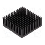 Radiator extrudat, aluminiu, 43.1mm x 43.1mm, neagra, FISCHER ELEKTRONIK - ICKPGA17X17