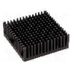 Radiator extrudat, aluminiu, 48.3mm x 48.3mm, neagra, FISCHER ELEKTRONIK - ICKPGA19X19