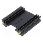 Radiator extrudat, aluminiu, 50.8mm x 45mm, neagra, FISCHER ELEKTRONIK - SK409/50,8/STS