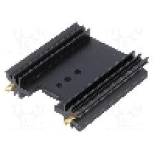 Radiator extrudat, aluminiu, 50.8mm x 45mm, neagra, FISCHER ELEKTRONIK - SK409/50,8/STS