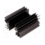 Radiator extrudat, aluminiu, 50.8mm x neagra, STONECOLD - HS-142-50