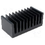 Radiator extrudat, aluminiu, 50mm x 100mm, neagra, ALUTRONIC - PR173/50/SE