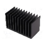 Radiator extrudat, aluminiu, 50mm x 100mm, neagra, FISCHER ELEKTRONIK - SK 644 50 SA