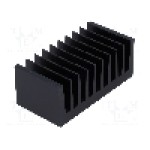 Radiator extrudat, aluminiu, 50mm x 100mm, neagra, FISCHER ELEKTRONIK - SK 92 50 SA