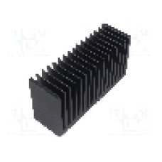 Radiator extrudat, aluminiu, 50mm x 160mm, neagra, FISCHER ELEKTRONIK - SK 627 50 SA