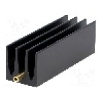 Radiator extrudat, aluminiu, 50mm x 16mm, neagra, FISCHER ELEKTRONIK - SK437/50/STS