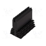 Radiator extrudat, aluminiu, 50mm x 29.4mm, neagra, FISCHER ELEKTRONIK - SK489/50/SA