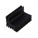 Radiator extrudat, aluminiu, 50mm x 30mm, neagra, FISCHER ELEKTRONIK - SK125-50SA