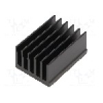 Radiator extrudat, aluminiu, 50mm x 36.8mm, neagra, FISCHER ELEKTRONIK - SK  657  50  SA