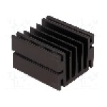 Radiator extrudat, aluminiu, 50mm x 46mm, neagra, FISCHER ELEKTRONIK - SK68-50SA