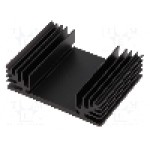 Radiator extrudat, aluminiu, 50mm x 65mm, neagra, FISCHER ELEKTRONIK - SK 185 50 SA