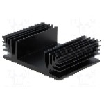 Radiator extrudat, aluminiu, 50mm x 65mm, neagra, FISCHER ELEKTRONIK - SK 48 50 SA