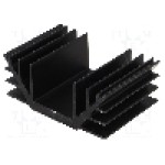 Radiator extrudat, aluminiu, 50mm x 74mm, neagra, STONECOLD - 