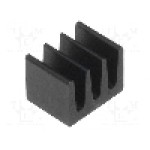Radiator extrudat, aluminiu, 5x6.3mm, neagra, FISCHER ELEKTRONIK, ICKSMDA5SA, T136896