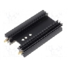 Radiator extrudat, aluminiu, 63.5mm x neagra, FISCHER ELEKTRONIK - SK 104 63,5 STS