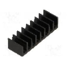 Radiator extrudat, aluminiu, 6.3mm x 19mm, neagra, FISCHER ELEKTRONIK - ICK14/16B