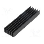 Radiator extrudat, aluminiu, 75mm x 21mm, neagra, FISCHER ELEKTRONIK - SK  652  75  SA