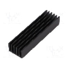Radiator extrudat, aluminiu, 75mm x 21mm, neagra, FISCHER ELEKTRONIK - SK  653  75  SA