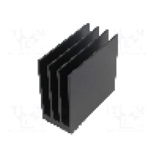 Radiator extrudat, aluminiu, 75mm x 35mm, neagra, FISCHER ELEKTRONIK - SK  654  75  SA