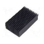 Radiator extrudat, aluminiu, 75mm x 45mm, neagra, FISCHER ELEKTRONIK - SK 626 75 SA