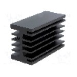 Radiator extrudat, aluminiu, 75mm x 46mm, neagra, FISCHER ELEKTRONIK - SK 112 75 SA